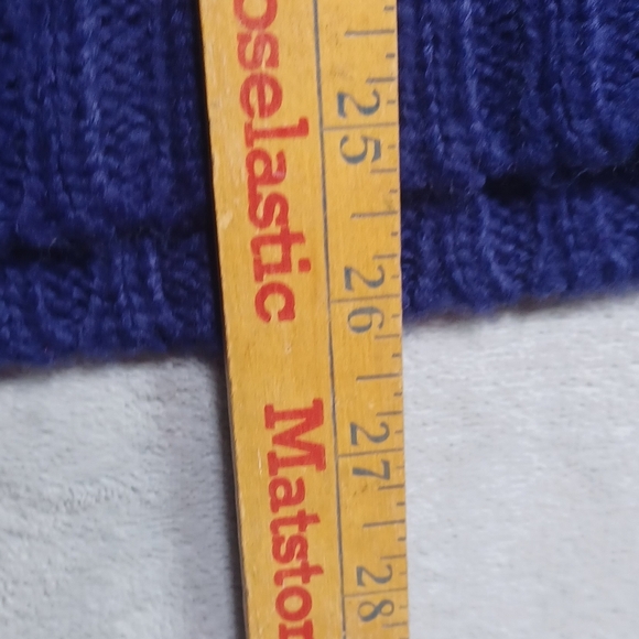 NWOT Colorblock Cozy Knit Sweater Women’s Large Teal Blue Gray Striped Layering - Picture 9 of 9